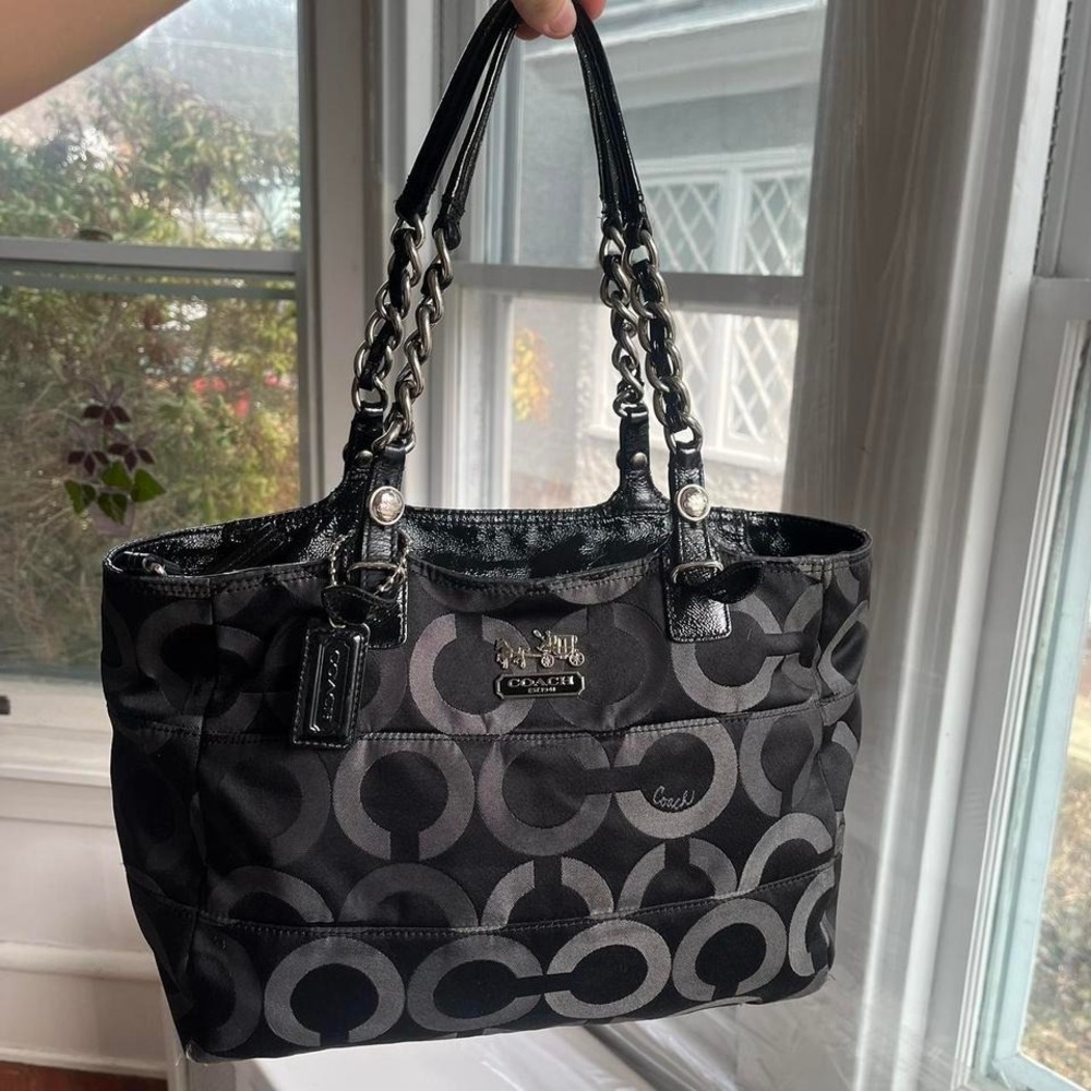 y2k 2000s Coach Signature Cs Monogram Tote shoulder bag / handbag